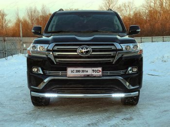 45 999 р. Защита переднего бампера нижняя с ДХО 76,1 мм ТСС Тюнинг  Toyota Land Cruiser  200 (2015-2021) 2-ой рестайлинг (EXECUTIVE)  с доставкой в г. Екатеринбург. Увеличить фотографию 1