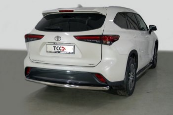 18 449 р. Защита задняя (нержавейка 60,3 мм) ТСС Тюнинг  Toyota Highlander  XU70 (2020-2024)  с доставкой в г. Екатеринбург. Увеличить фотографию 1