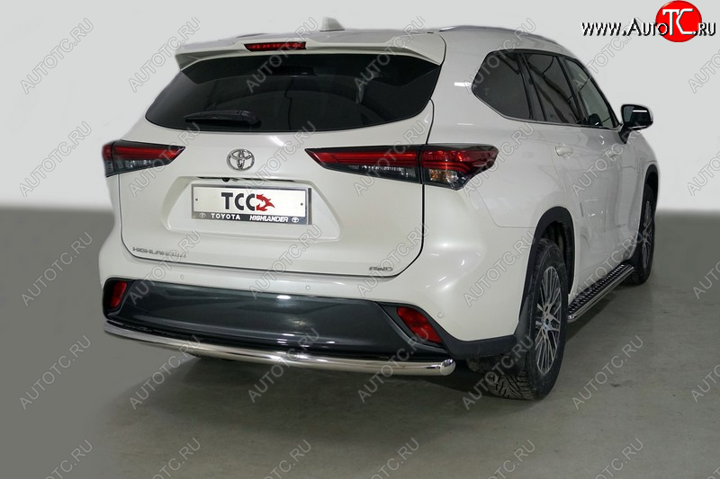 18 449 р. Защита задняя (нержавейка 60,3 мм) ТСС Тюнинг  Toyota Highlander  XU70 (2020-2024)  с доставкой в г. Екатеринбург