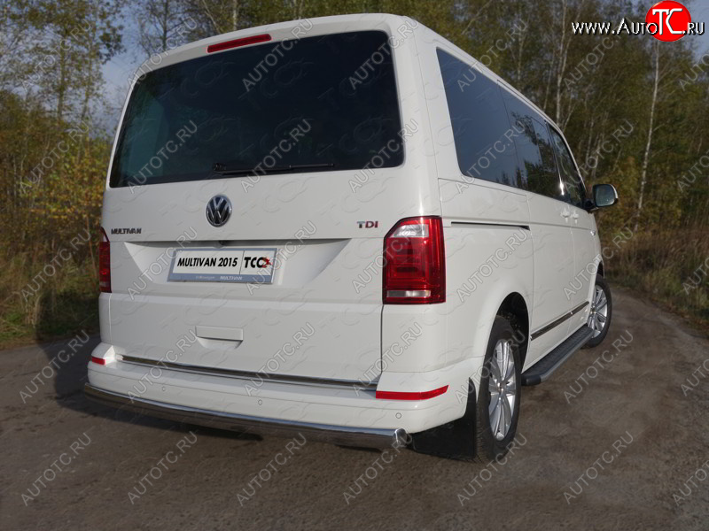 25 999 р. Защита заднего бампера (овальная, d75х42 мм) TCC Volkswagen Transporter T6 дорестайлинг (2015-2019)  с доставкой в г. Екатеринбург