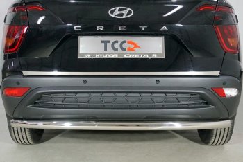 2 569 р.  Накладка на заднюю дверь, ТСС Тюнинг  Hyundai Creta  SU (2020-2022) (Лист шлифованный)  с доставкой в г. Екатеринбург. Увеличить фотографию 1