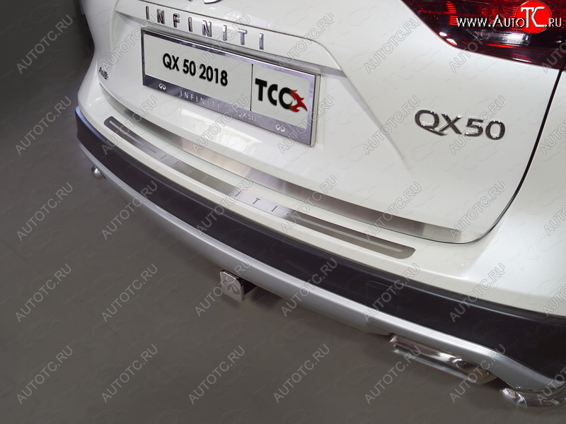 2 079 р. Накладка на заднюю дверь, ТСС Тюнинг  INFINITI Qx50  J55 (2017-2022) (Лист шлифованный)  с доставкой в г. Екатеринбург