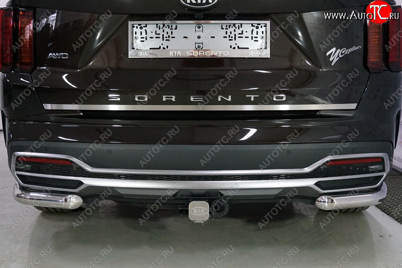 2 269 р. Накладка на заднюю дверь, ТСС Тюнинг  KIA Sorento  MQ4 (2020-2022) (лист шлифованный)  с доставкой в г. Екатеринбург