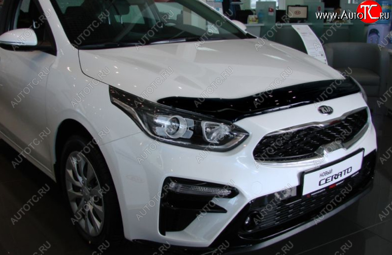 2 879 р. Дефлектор капота SIM  KIA Cerato  4 BD (2018-2021) дорестайлинг седан, дорестайлинг, хэтчбэк  с доставкой в г. Екатеринбург