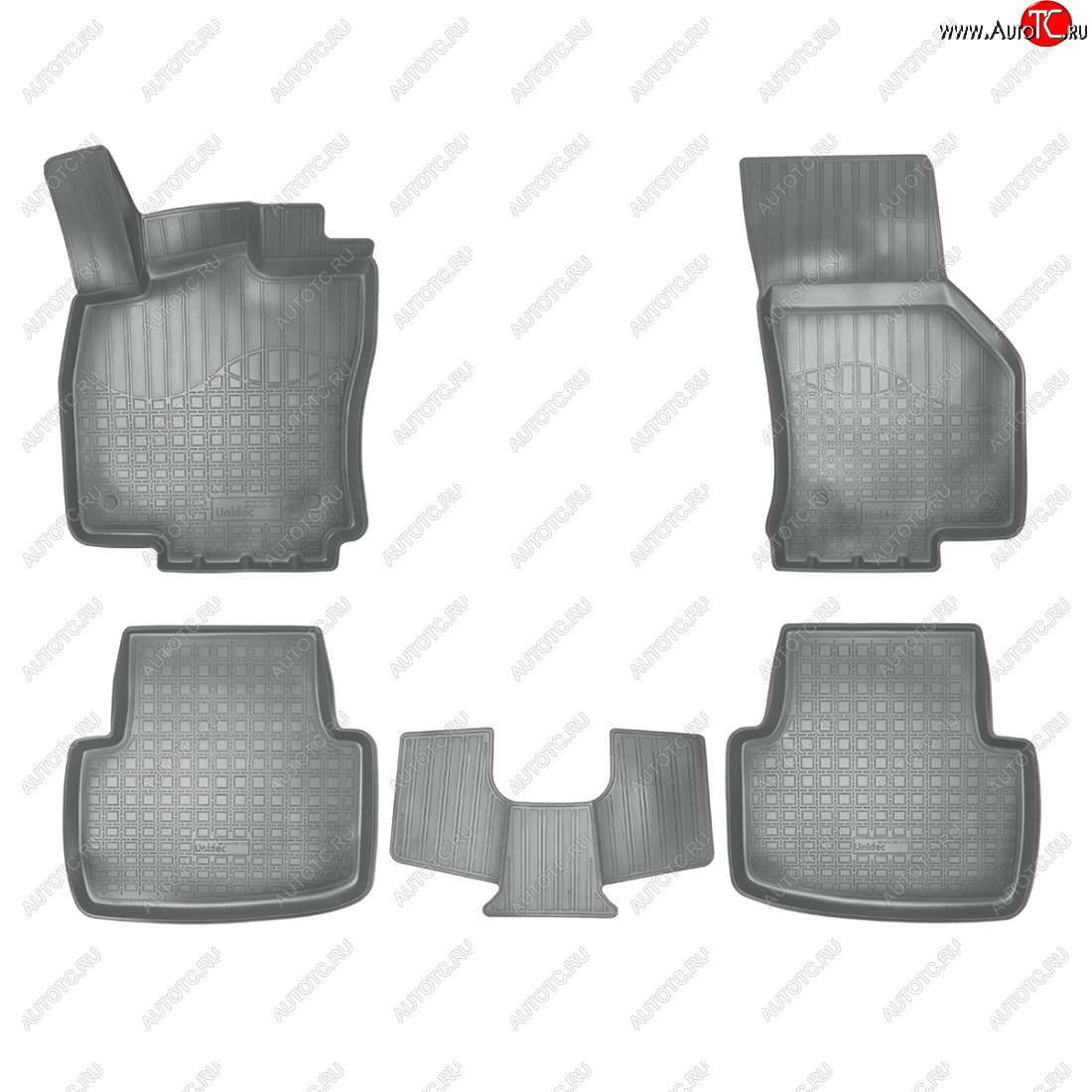 2 699 р. Коврики салонные 3D Norplast  Volkswagen Passat  B8 (2015-2019) седан дорестайлинг, универсал дорестайлинг (серый)  с доставкой в г. Екатеринбург