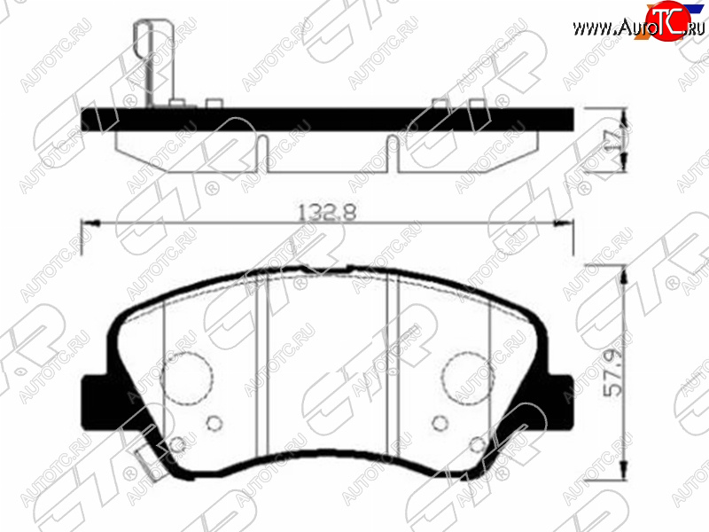 1 849 р. Колодки тормозные CTR (передние) Hyundai Solaris RBr седан дорестайлинг (2010-2014)  с доставкой в г. Екатеринбург