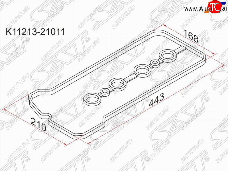 349 р. Прокладка клапанной крышки (1NZ-FE, 2NZ-FE) SAT  Toyota Corolla  E120 (2000-2004) седан дорестайлинг, универсал дорестайлинг, хэтчбек 5 дв. дорестайлинг  с доставкой в г. Екатеринбург