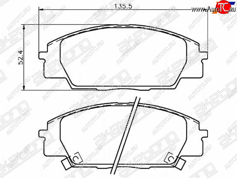 3 599 р. Колодки тормозные перед FL-FR SAT Honda Civic FN купе рестайлинг (2008-2012)  с доставкой в г. Екатеринбург