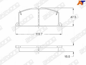 Колодки тормозные перед FL-FR SAT Toyota Caldina (T190,  T210,  T240), Corolla (E150,  E140,  E170,  E180,  E210), Sprinter (E100,  E110)