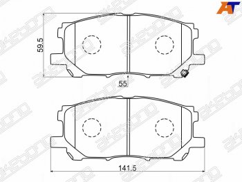 Колодки тормозные перед FL-FR SAT Toyota Harrier XU30 (2003-2013)