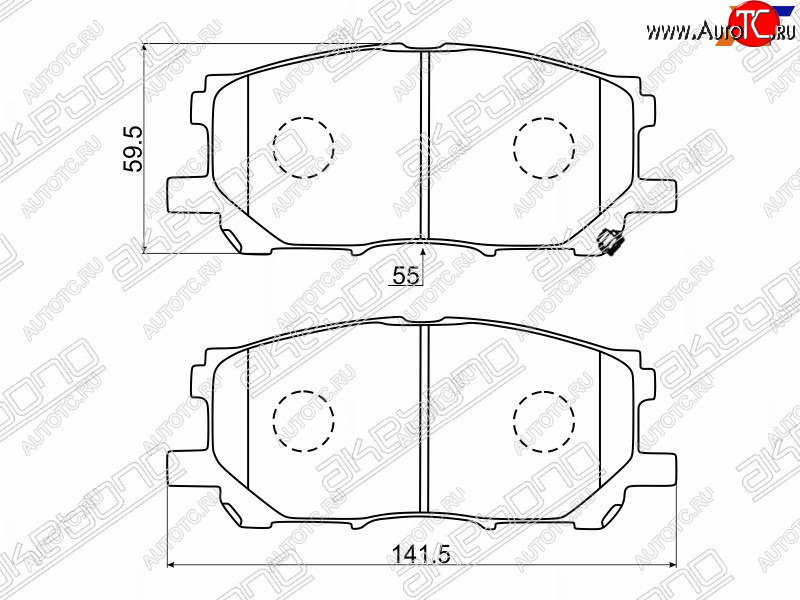 1 999 р. Колодки тормозные перед FL-FR SAT  Lexus RX300 (XU30), RX330 (XU30), RX350 (XU30,  AL10,  AL20), Toyota Harrier (XU10,  XU30,  XU60,  XU80)  с доставкой в г. Екатеринбург