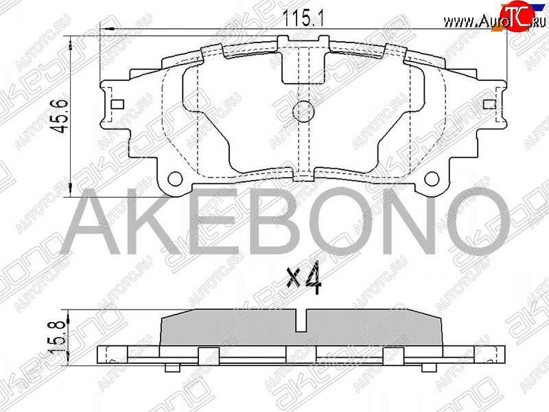 1 679 р. Колодки тормозные задние RH-LH SAT Lexus RX350 AL20 дорестайлинг (2015-2019)  с доставкой в г. Екатеринбург