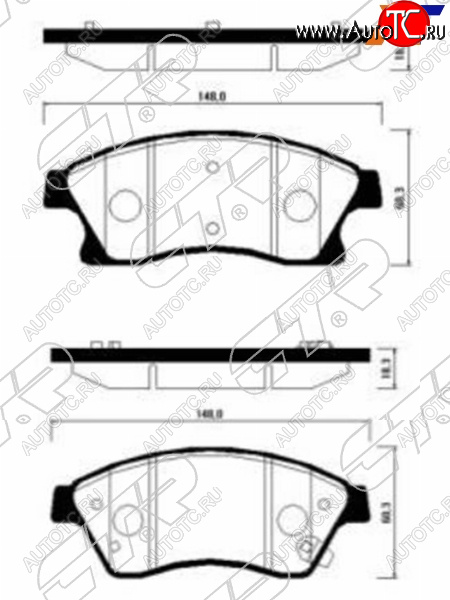 2 249 р. Копируемое: Колодки тормозные передние FL-FR SAT  Chevrolet Aveo (T250,  T300), Cruze (J300,  J308), Opel Astra (J,  J GTC) (диски 300 мм)  с доставкой в г. Екатеринбург