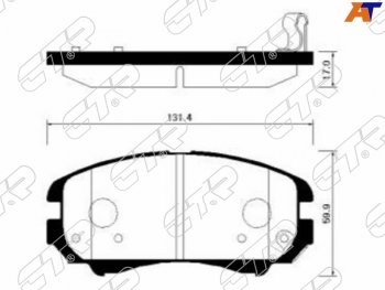 Колодки тормозные перед FR-FL SAT KIA Soul PS дорестайлинг (2014-2016)