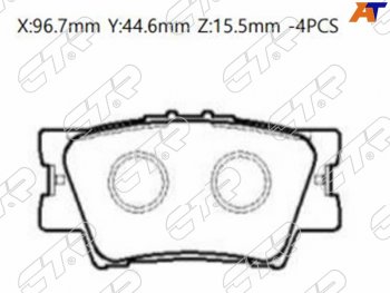 1 329 р. Колодки тормозные барабанные задние LH-RH SAT Toyota Camry XV50 дорестайлинг (2011-2014)  с доставкой в г. Екатеринбург. Увеличить фотографию 1