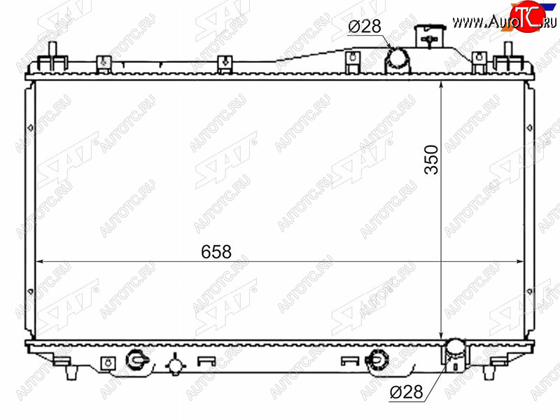 5 399 р. Радиатор SAT  Honda City  GD - Civic ( ES,  EU)  с доставкой в г. Екатеринбург