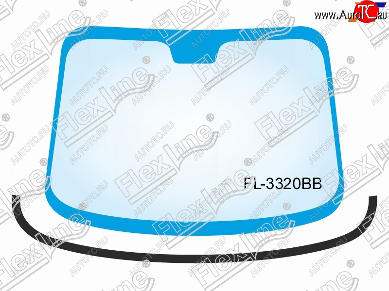 649 р. Молдинг лобового стекла (Снизу) FLEXLINE  Volvo V60 (2010-2018)  с доставкой в г. Екатеринбург