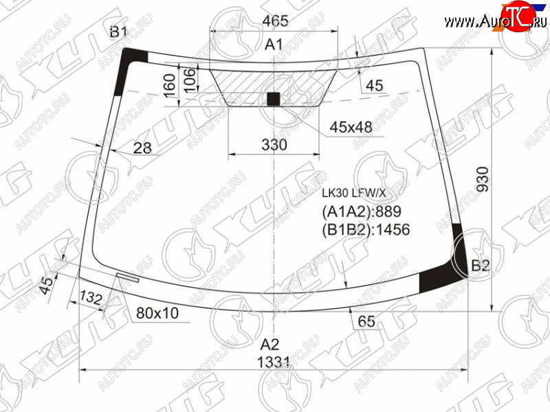 6 849 р. Стекло лобовое XYG  Toyota Belta/Yaris  XP90 - Yaris  XP90  с доставкой в г. Екатеринбург