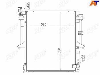 Радиатор охлаждающей жидкости SAT Mitsubishi Pajero Sport PB дорестайлинг (2008-2013)
