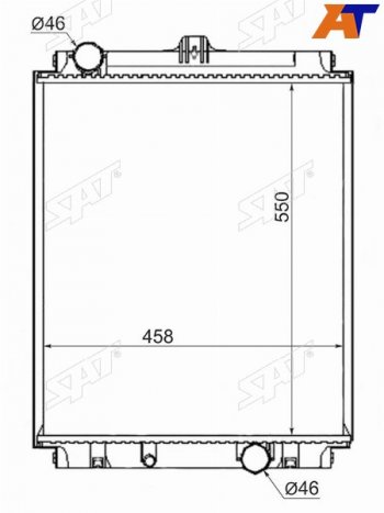 Радиатор охлаждающей жидкости SAT Mitsubishi (Митсубиси) Fuso Canter (Фузо) (2000-2007)