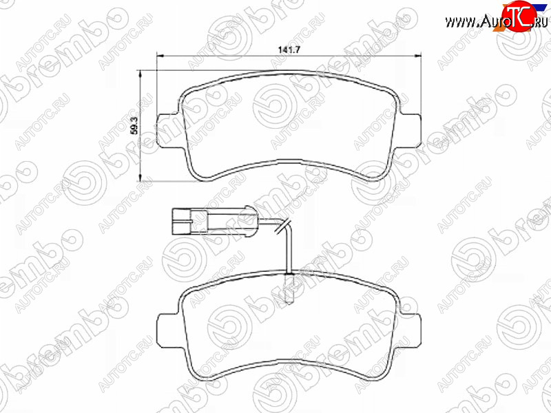 4 649 р. Колодки тормозные задние RH-LH SAT  CITROEN Jumper  290 (2014-2022), Fiat Ducato  290 (2014-2024), Peugeot Boxer  290 (2014-2024)  с доставкой в г. Екатеринбург