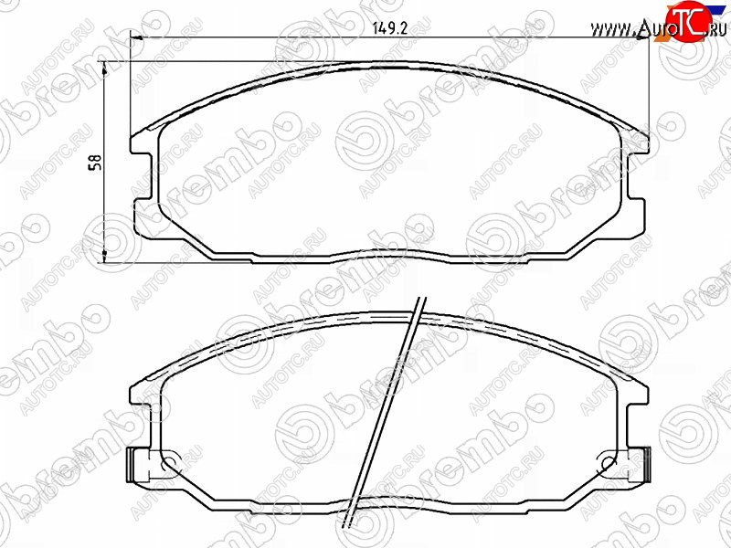 4 799 р. Колодки тормозные перед FL-FR SAT SSANGYONG Rexton Y290 (2012-2017)  с доставкой в г. Екатеринбург