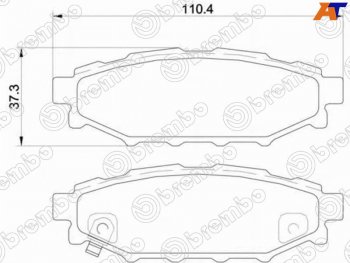 Колодки тормозные задние RH-LH SAT  Forester  SH, Impreza  GH