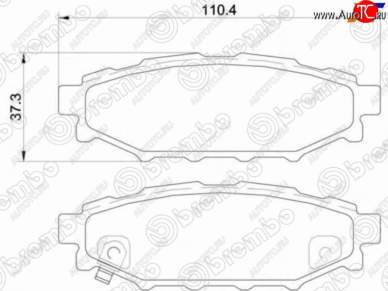 3 499 р. Колодки тормозные задние RH-LH SAT  Subaru Forester  SH - Impreza  GH  с доставкой в г. Екатеринбург