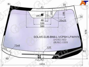 25 999 р. Стекло лобовое (Атермальное Обогрев щеток Датчик дождя) XYG  Subaru Legacy  BN/B15 - Outback  BS/B15  с доставкой в г. Екатеринбург. Увеличить фотографию 1