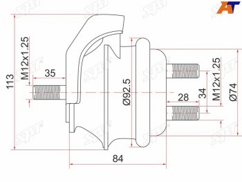 1 649 р. Опора двигателя FR SAT  Toyota Mark 2  X110 - Verossa  с доставкой в г. Екатеринбург. Увеличить фотографию 2