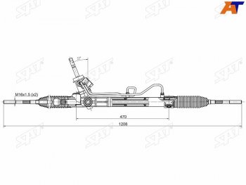 Рейка рулевая гидравлическая LHD SAT Chevrolet Cruze J305 хэтчбек дорестайлинг (2009-2012)