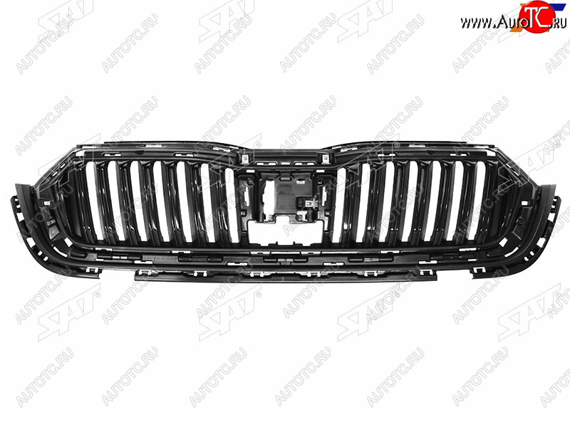 5 949 р. Решетка радиатора SAT  Skoda Octavia  А8 (2019-2022) лифтбэк (молдинг хром)  с доставкой в г. Екатеринбург