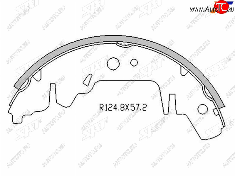 1 739 р. Колодки тормозные барабанные задние RH-LH SAT KIA Carnival UP,CQ минивэн дорестайлинг (1998-2002)  с доставкой в г. Екатеринбург