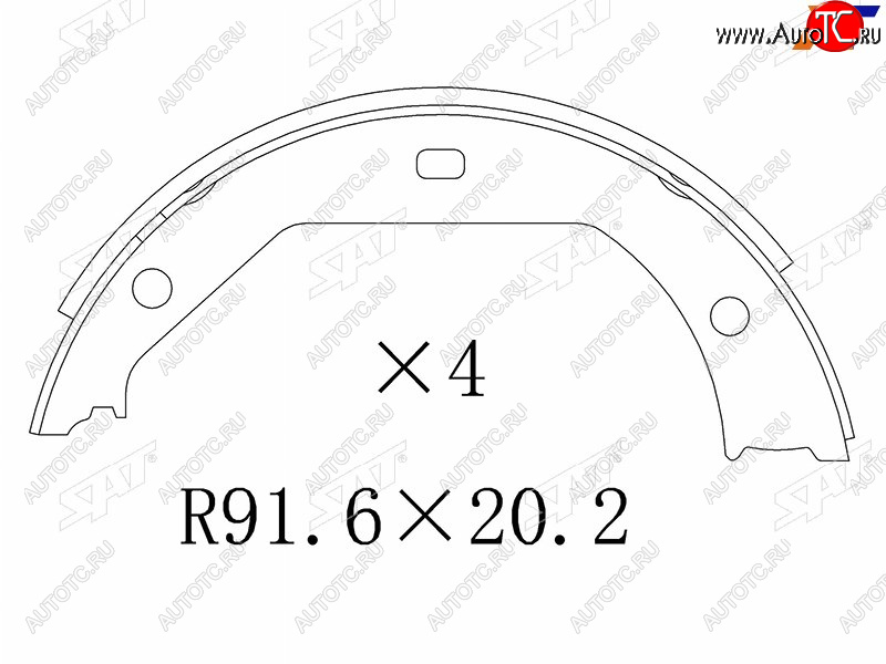 1 189 р. Колодки тормозные барабанные задние RH-LH SAT  BMW 3 серия ( E46,  E90,  F30) (1998-2018) седан дорестайлинг, седан рестайлинг, седан дорестайлинг, седан рестайлинг, седан дорестайлинг, седан рестайлинг  с доставкой в г. Екатеринбург