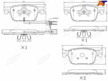 Колодки тормозные перед FL-FR SAT  A4 ( B8,  B9), A4 Allroad ( B8,  B9), S5  8T