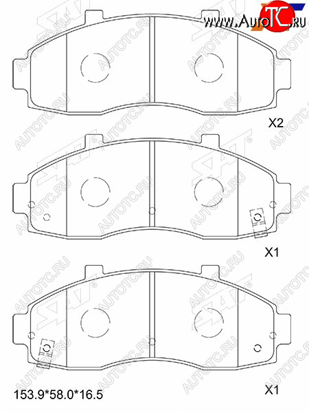 1 599 р. Колодки тормозные перед FR-FL SAT  KIA Carnival ( UP,CQ,  UP,GQ) - Pregio  с доставкой в г. Екатеринбург