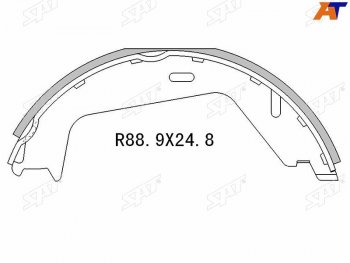 1 099 р. Колодки тормозные барабанные задние LH-RH SAT Volvo S60 RS,RH седан дорестайлинг (2000-2004)  с доставкой в г. Екатеринбург. Увеличить фотографию 1