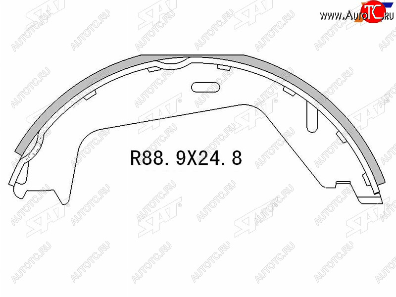 1 099 р. Колодки тормозные барабанные задние LH-RH SAT Volvo S60 RS,RH седан дорестайлинг (2000-2004)  с доставкой в г. Екатеринбург