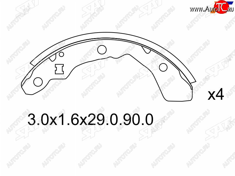 1 399 р. Колодки тормозные задние RH-LH SAT     Honda Logo (1996-2001)  с доставкой в г. Екатеринбург