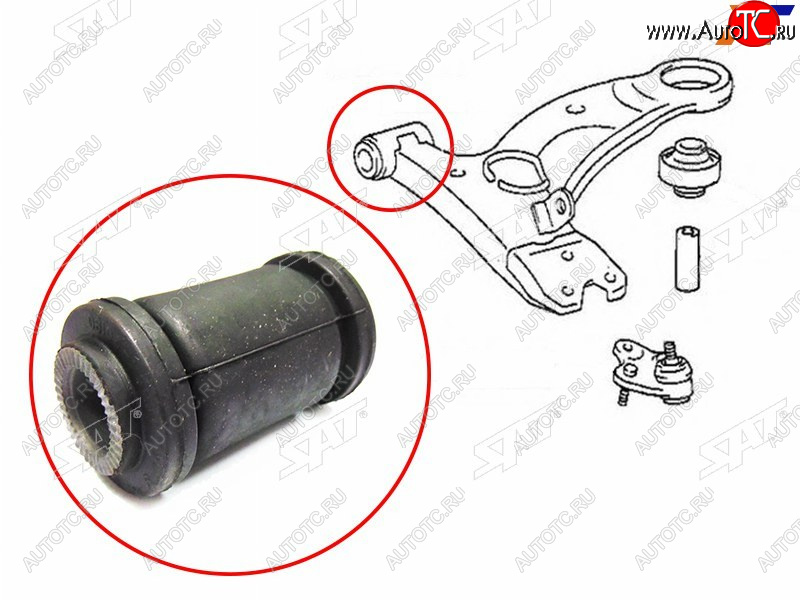 229 р. Сайлентблок нижнего рычага передний FR SAT  Toyota Caldina  T210 - Ipsum  SXM10 (D=31)  с доставкой в г. Екатеринбург