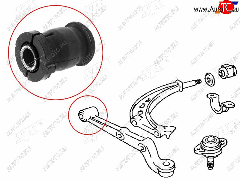 459 р. Сайлентблок переднего рычага FR SAT  Toyota Estima Emina  XR10, XR20 - Estima Lucida  XR10,20  с доставкой в г. Екатеринбург