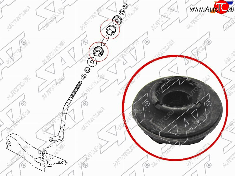 269 р. Сайлентблок рычага передней подвески FR-FL SAT  Toyota Hiace ( Y100,  H200,  H300) (1995-2024) бортовой грузовик (Япония) дорестайлинг , минивэн (Япония) дорестайлинг , минивэн (Япония) 1-ый рестайлинг, минивэн (Япония) 2-ой рестайлинг, минивэн (Япония) 3-ий рестайлинг, минивэн дорестайлинг  с доставкой в г. Екатеринбург