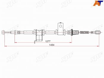 829 р. Трос ручного тормоза RH SAT Chevrolet Captiva CN202S дорестайлинг (2018-2024)  с доставкой в г. Екатеринбург. Увеличить фотографию 1