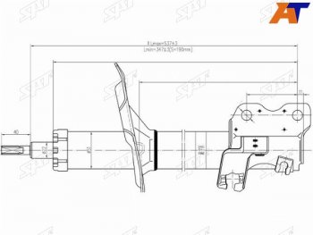 Стойка передняя LH SAT Nissan Maxima A32 (1994-2000)