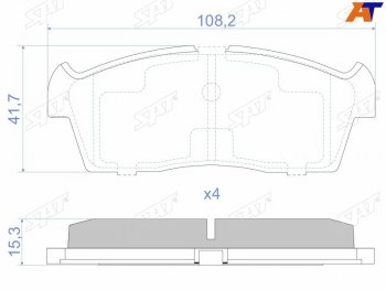 1 199 р. Колодки тормозные передние FR-FL SAT  Suzuki Aerio  RA21S, RC51S (2001-2007) седан дорестайлинг, cедан рестайлинг  с доставкой в г. Екатеринбург. Увеличить фотографию 2