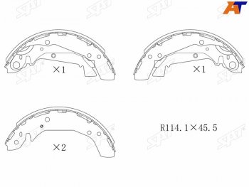 1 949 р. Колодки тормозные задние RH-LH SAT Hyundai Sonata EF рестайлинг ТагАЗ (2001-2013)  с доставкой в г. Екатеринбург. Увеличить фотографию 3