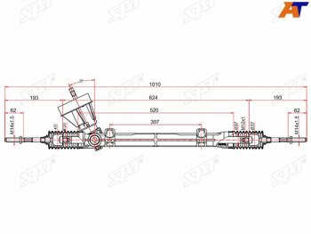 6 799 р. Рейка рулевая без ГУ LHD SAT Renault Logan 2 рестайлинг (2018-2024)  с доставкой в г. Екатеринбург. Увеличить фотографию 2