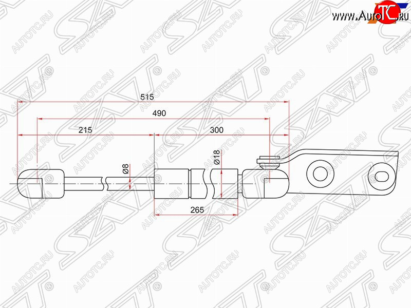 989 р. Правый упор крышки багажника SAT  Nissan AD  Y11 - Wingroad  2 Y11  с доставкой в г. Екатеринбург