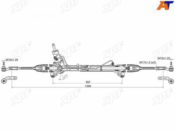 Рейка рулевая ЭГУР LHD SAT Mazda 3/Axela BK дорестайлинг, хэтчбэк (2003-2006)