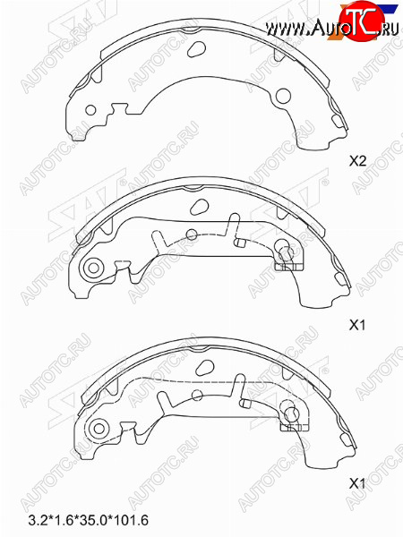 1 769 р. Колодки тормозные задние RH-LH SAT  Ford Fiesta ( 4,  5) (1995-2008), Mazda 2/Demio  DY (2002-2007)  с доставкой в г. Екатеринбург